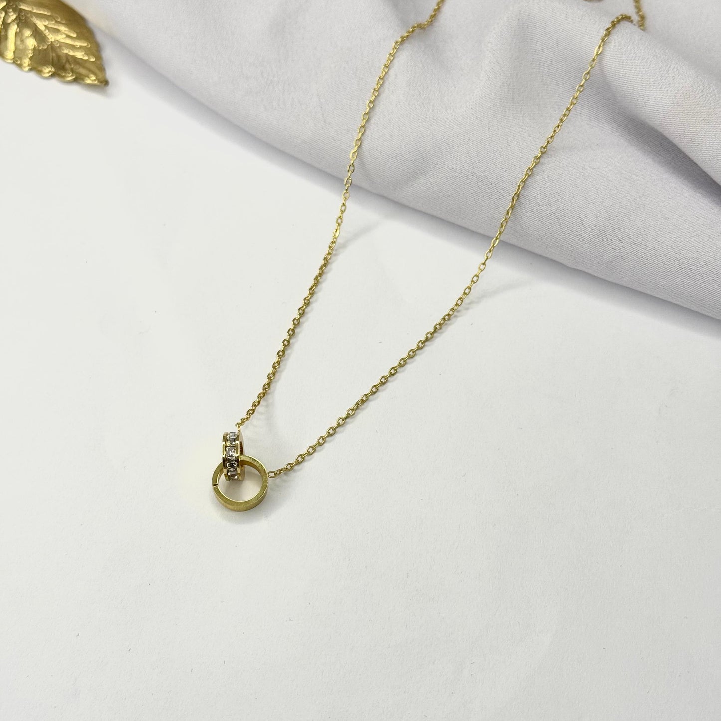 Serene Circle Gold Plated Locket