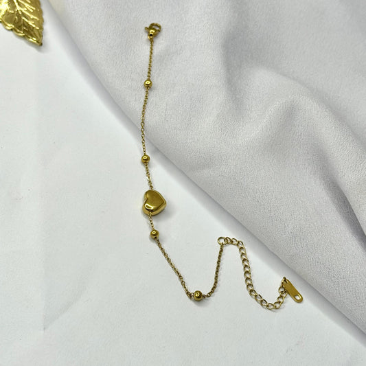 Golden Heartbeat Bracelet