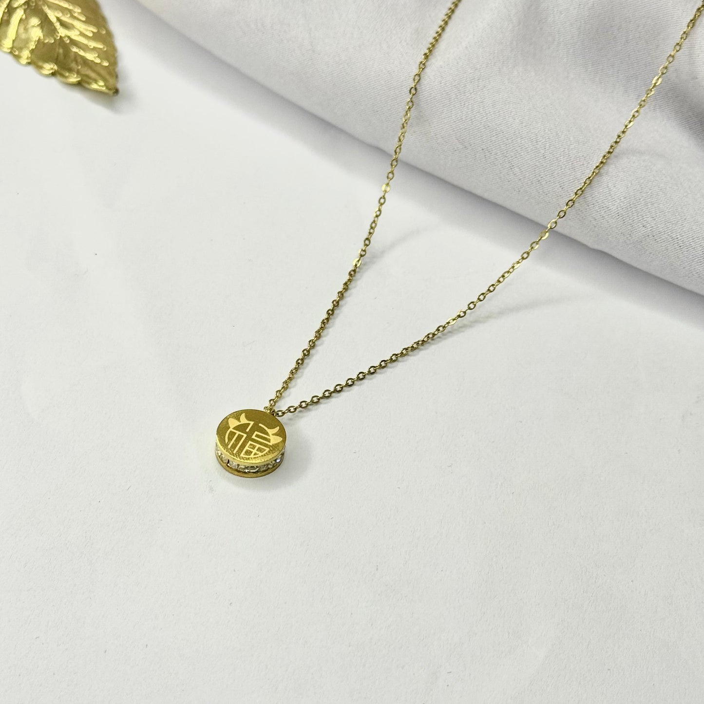 Gleaming Aura Gold Plated Locket