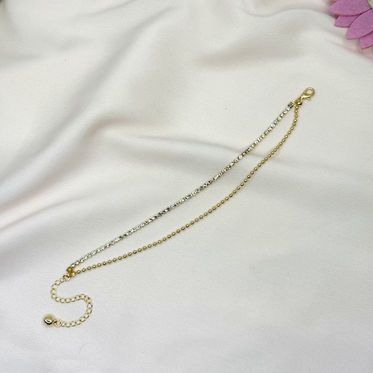 Gorgeous Unique Design Gold Plated Anklet For Girls Womens