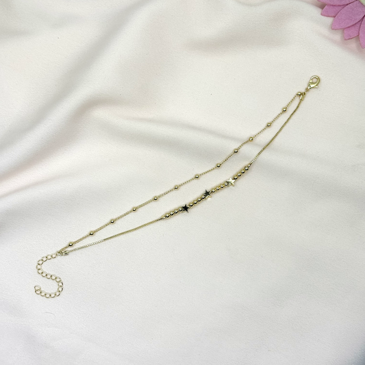 Gorgeous Unique Design Gold Plated Anklet For Girls Womens