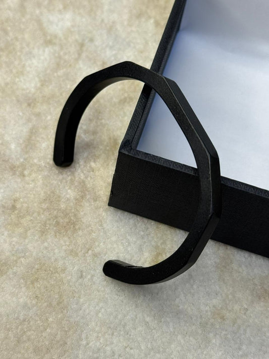 Black Stainless Steel Bangle for Men